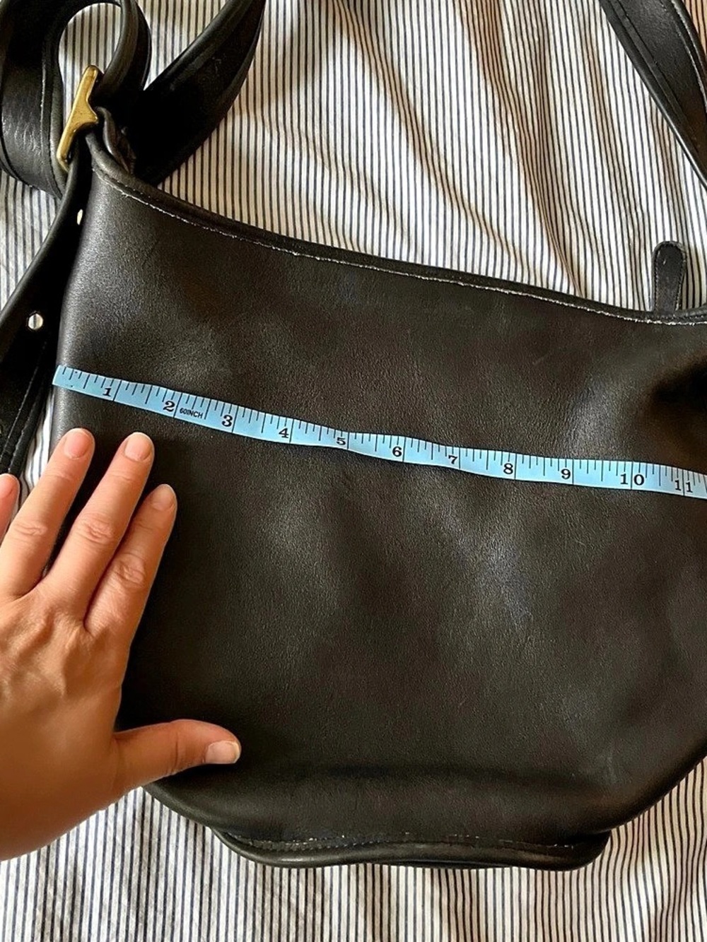 Vintage Coach Helens Legacy Bag 9953 Black Leather Shoulder Bag - Picture 4 of 11
